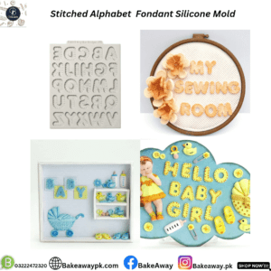 Stitched Alphabet Silicone Mould