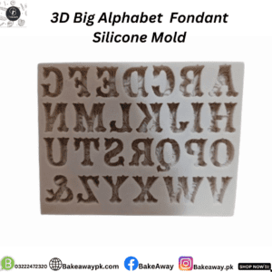 3D Big Alphabet Fondant Silicone Mould