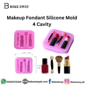 Makeup Foundant Silicone Mold 4 Cavity