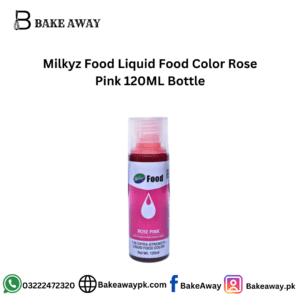 Milkyz Food Liquid Food Color Rose Pink 120ML Bottle