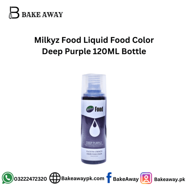 Milkyz Food Liquid Food Color Deep Purple 120ML Bottle