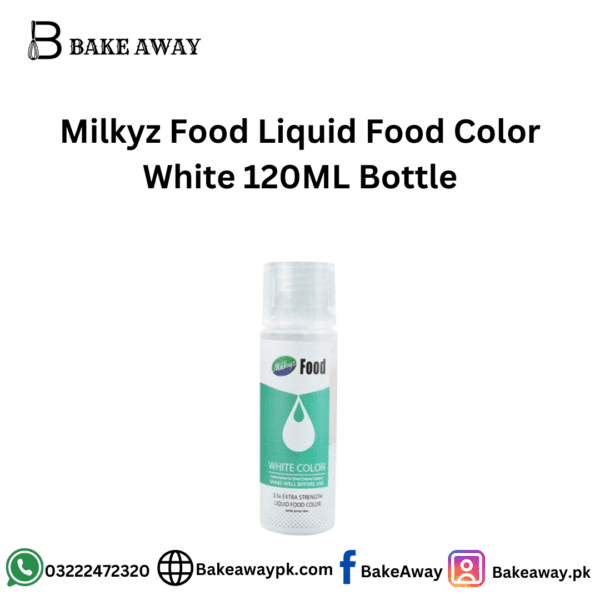 Milkyz Food Liquid Food Color White 120ML Bottle