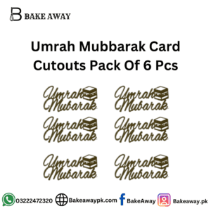Umrah Mubbarak Card Cutout Pack of 6 pcs