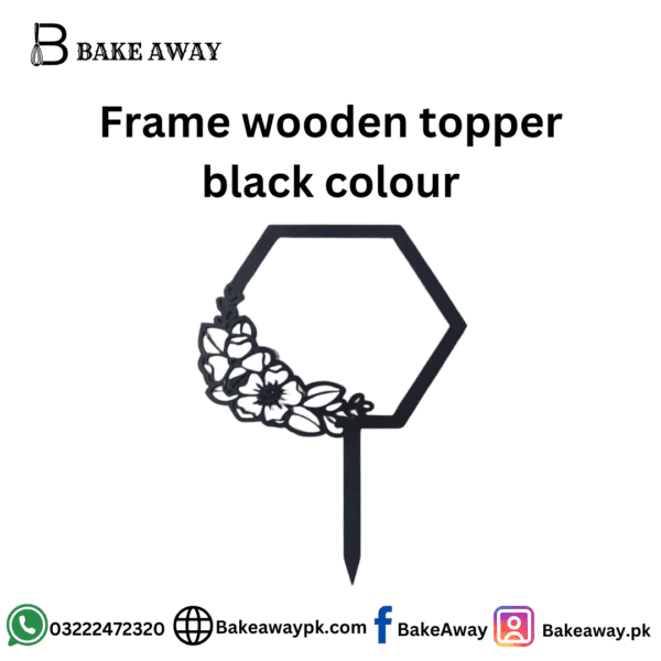 Frame wooden topper black colour