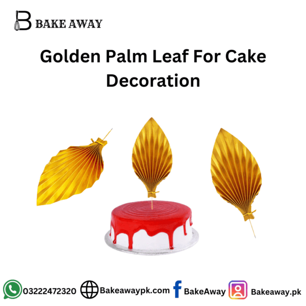 Golden Palm Leaf For Cake Decoration