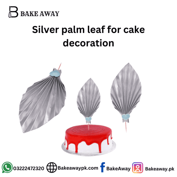 Silver palm leaf for cake decoration