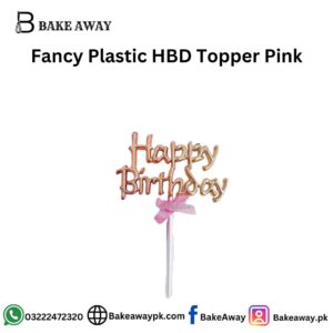 Fancy Plastic HBD Topper Pink