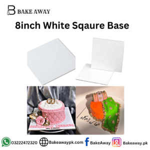 8 inch White Square Base