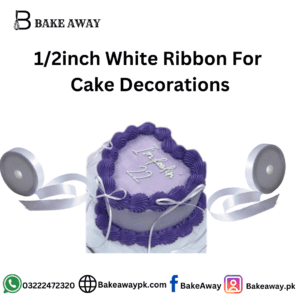 1/2inch White Ribbon For Cake Decorations