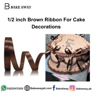 1/2 inch Brown Ribbon For Cake Decorations