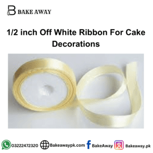 1/2 inch Off White Ribbon For Cake Decorations