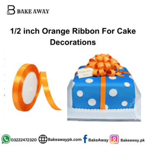 1/2 inch Orange Ribbon For Cake Decorations
