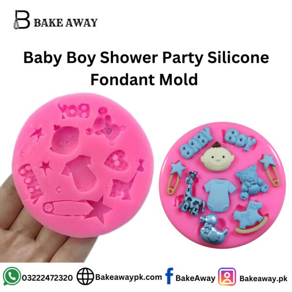 Baby Boy Shower Party Silicone Fondant Mold