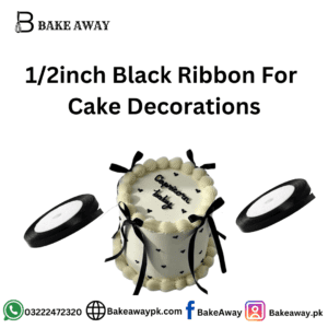 1/2inch Black Ribbon For  Cake Decorations