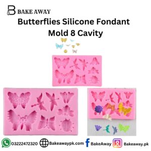 Butterflies Silicone Fondant Mold 8 Cavity