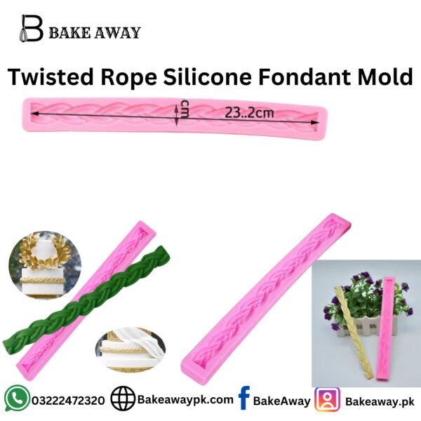 Twisted Rope Silicone Fondant Mold