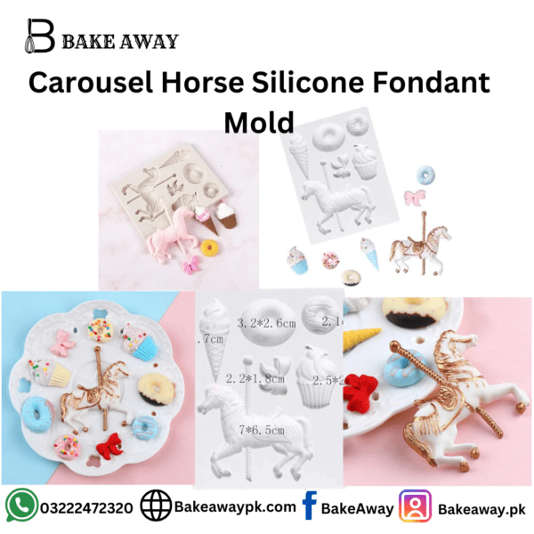 Carousel Horse Silicone Fondant Mold