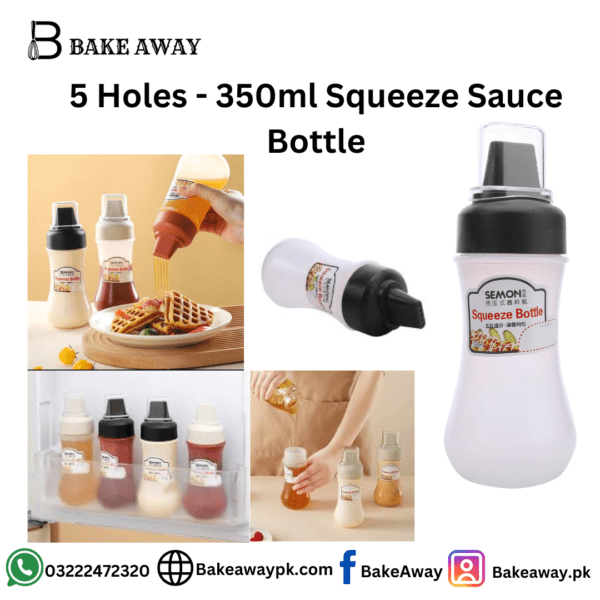 5 Holes - 350ml Squeeze Sauce Bottle