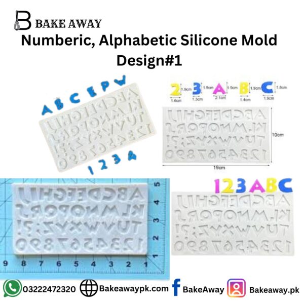 Numberic, Alphabetic Silicone Mold Design#1