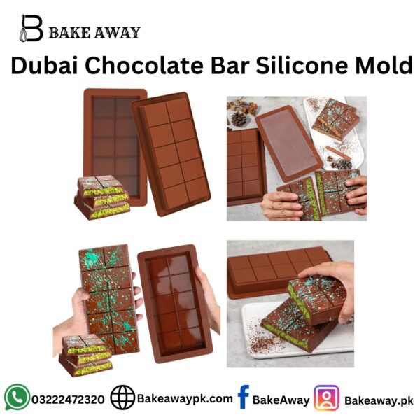 Dubai Chocolate Bar Silicone Mold