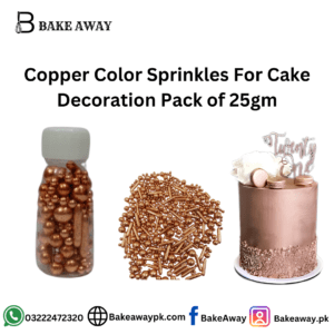Copper Color Sprinkles For Cake Decoration Pack of 25gm