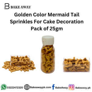 Golden Color Mermaid Tail Sprinkles For Cake Decoration Pack of 25gm