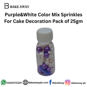 Purple&White Color Mix Sprinkles For Cake Decoration Pack of 25gm
