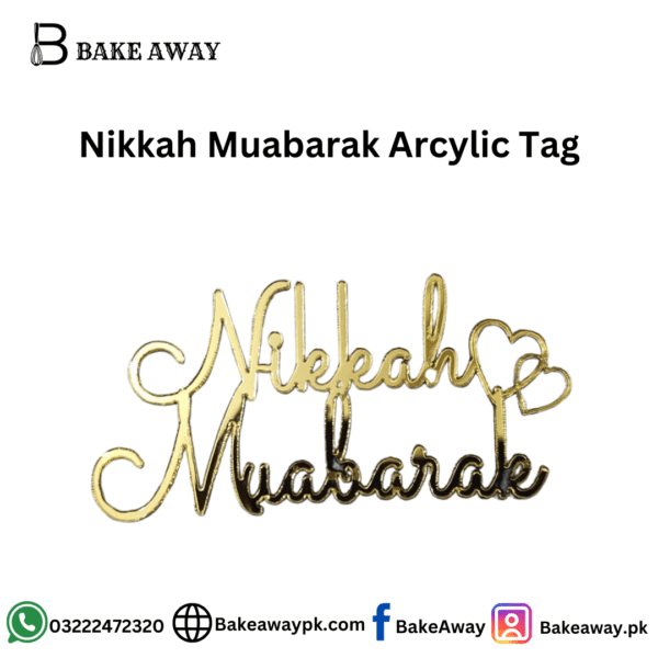 Nikkah Muabarak Arcylic Tag
