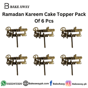 Ramadan Kareem Cake Topper Pack Of 6 Pcs