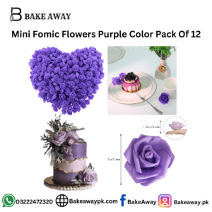 Mini Fomic Flowers Purple Color Pack Of 12