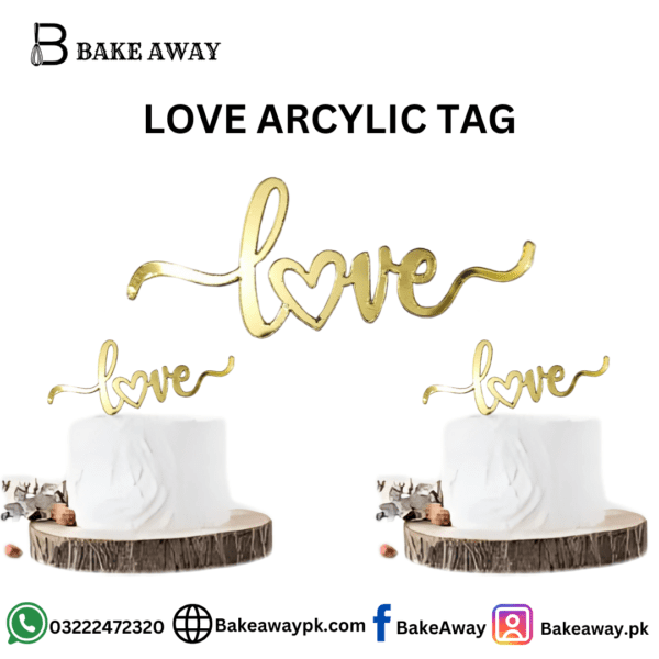 LOVE ARCYLIC TAG