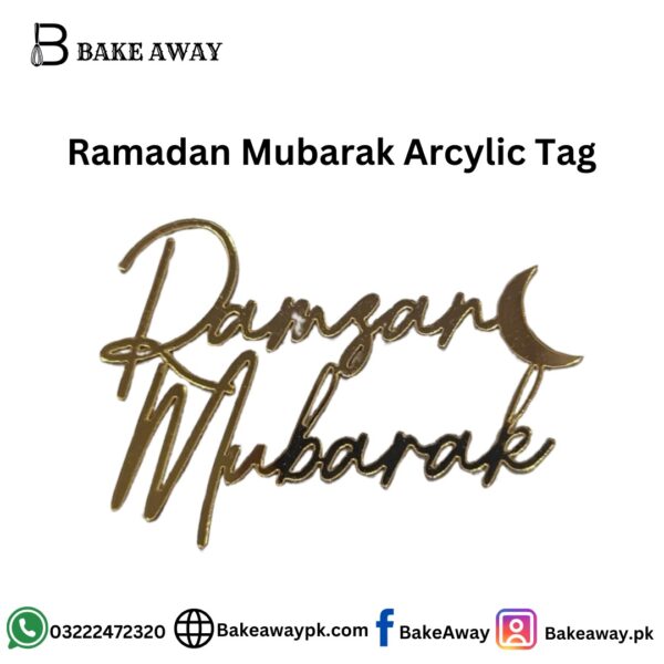 Ramadan Mubarak Arcylic Tag