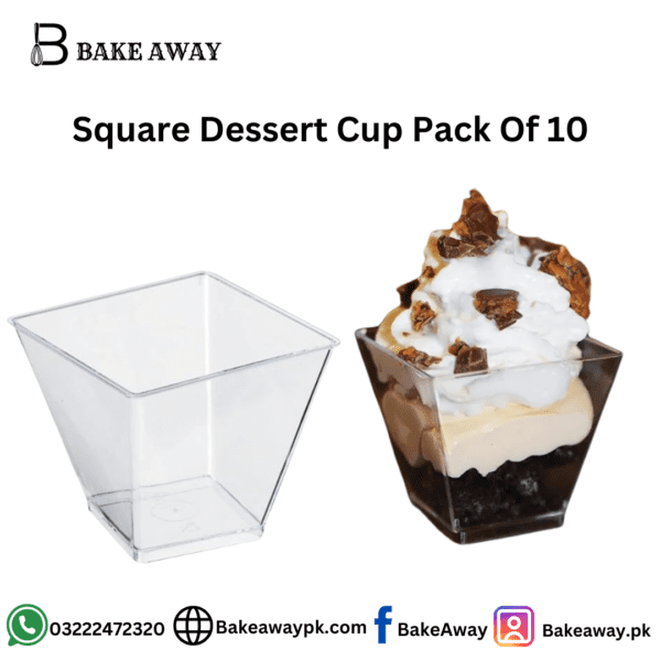 Square Dessert Cup Pack Of 10