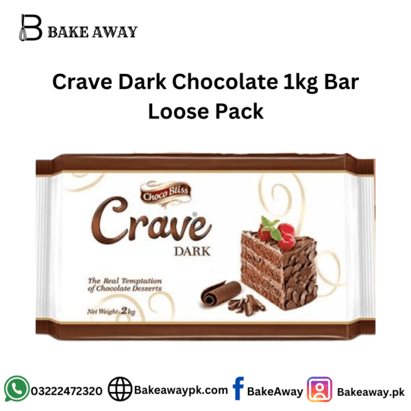 Crave Dark Chocolate 1kg Bar Loose Pack