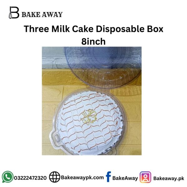 Three Milk Cake Disposable Box 8inch