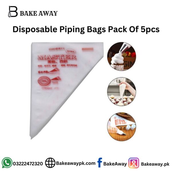 Disposable Piping Bags  Pack of 5pcs