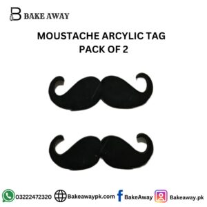 MOUSTACHE ARCYLIC TAG   PACK OF 2