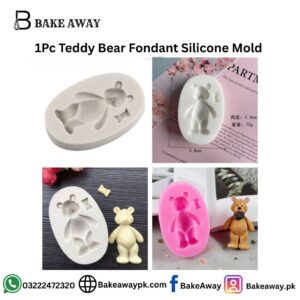 1Pc Teddy Bear Fondant Silicone Mold