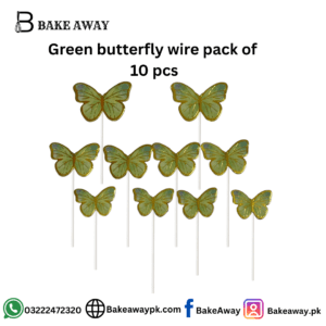 Green butterfly wire pack of  10 pcs