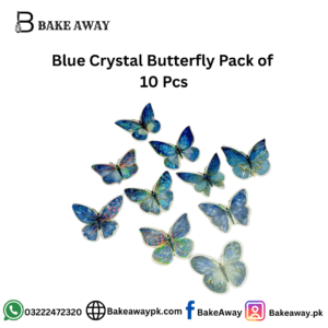 Blue Crystal Butterfly Pack of  10 Pcs
