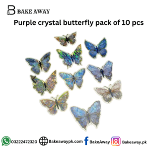 Purple crystal butterfly pack of 10 pcs