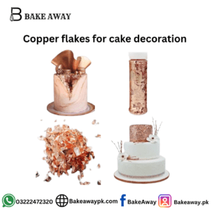 Copper flakes for cake decoration