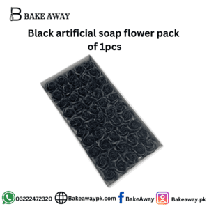 Black artificial soap flower pack  of 1pcs