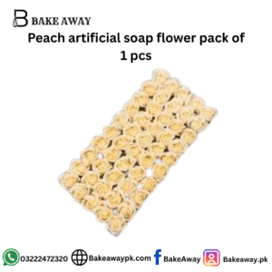 Peach artificial soap flower pack of 1 pcs