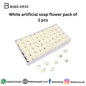 White artificial soap flower pack of 1 pcs