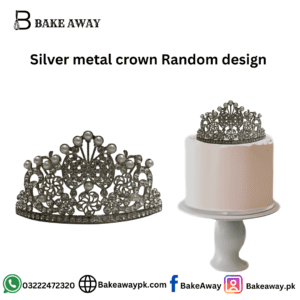 Silver metal crown Random design