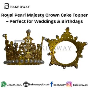 Royal Pearl Majesty Crown Cake Topper