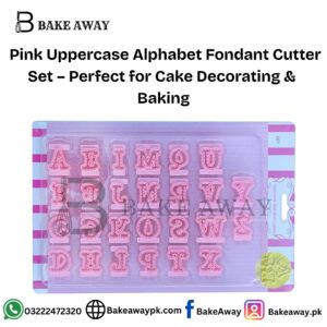 Pink Uppercase Alphabet Fondant Cutter Set