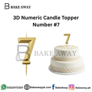 3D Numeric Candle Topper Of Number 7