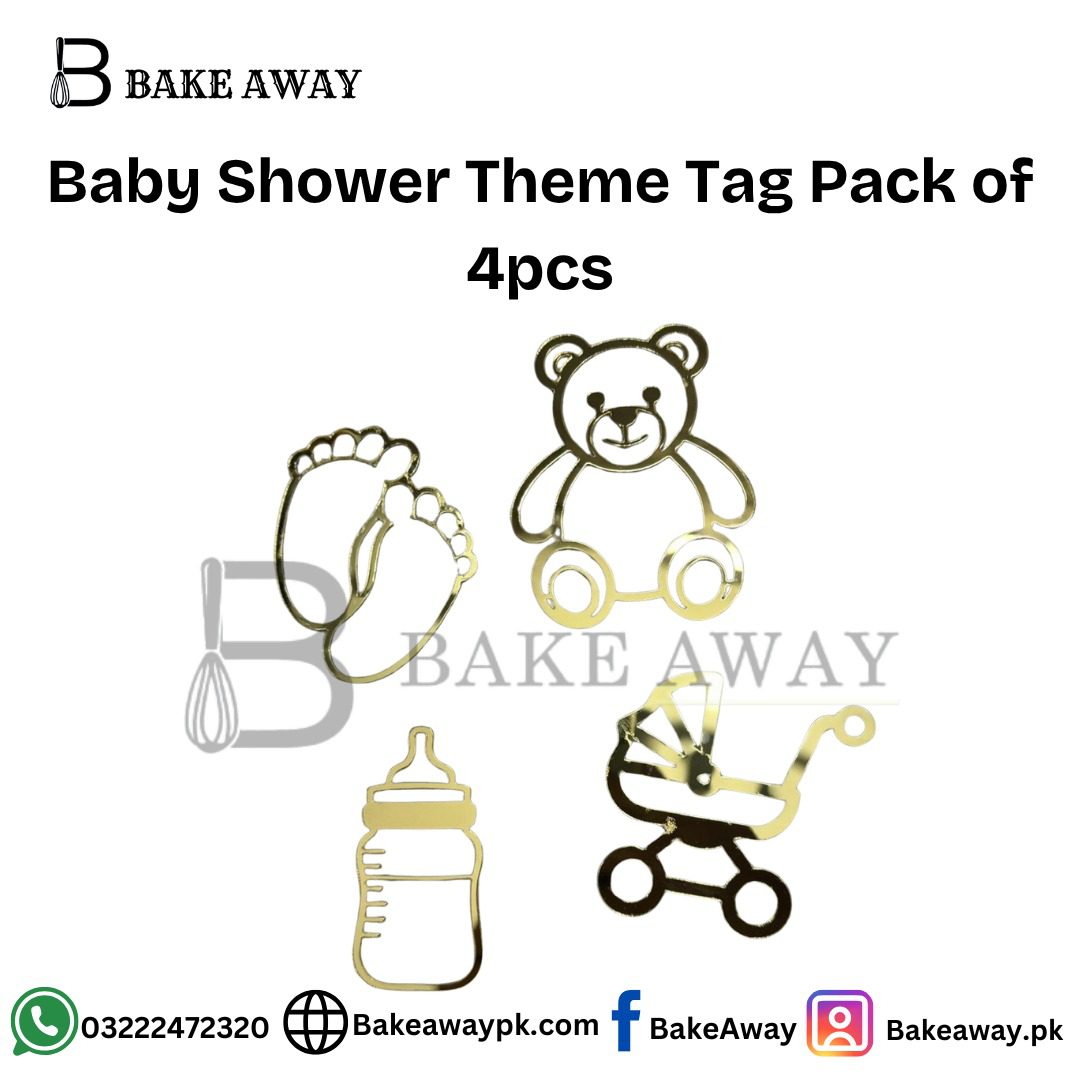 Baby Shower Theme Tag Pack of 4pcs
